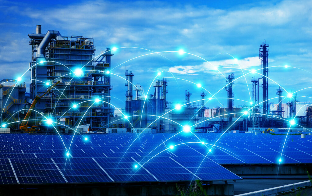 Image with graphic overlay to show solar energy